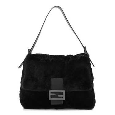 FENDI Rabbit Fur Mama Baguette Black - image 1