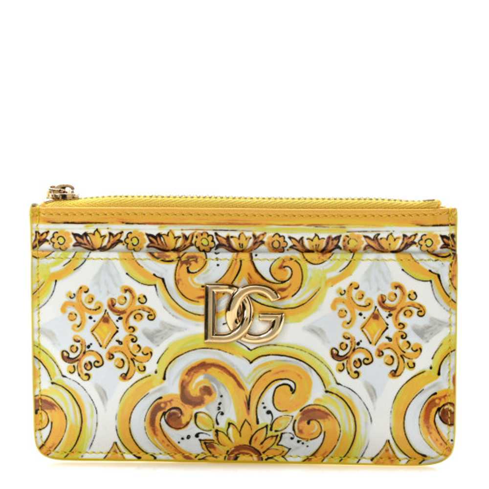 DOLCE & GABBANA Vitello Lucido Stampato Majolica … - image 1