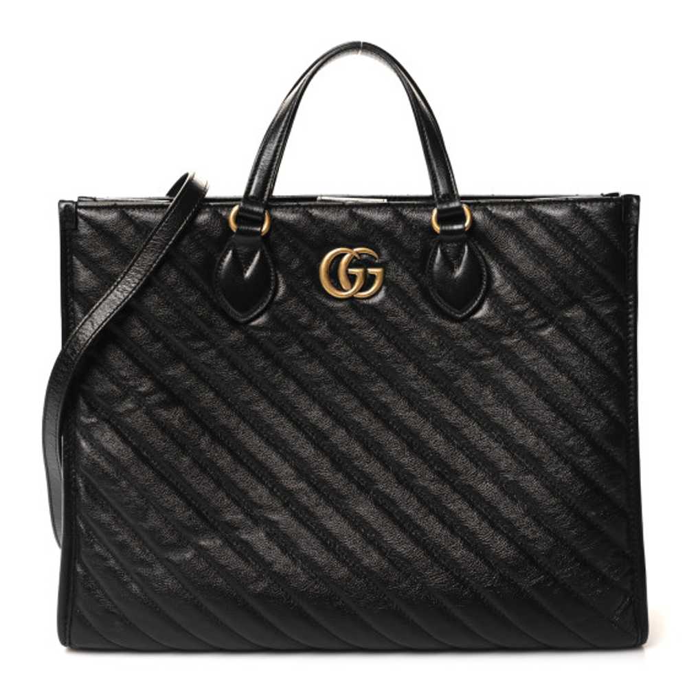 GUCCI Azalea Calfskin Matelasse Diagonal GG Marmo… - image 1