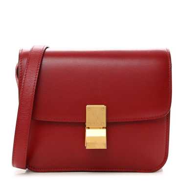 CELINE Box Calfskin Teen Classic Box Flap Bag Red