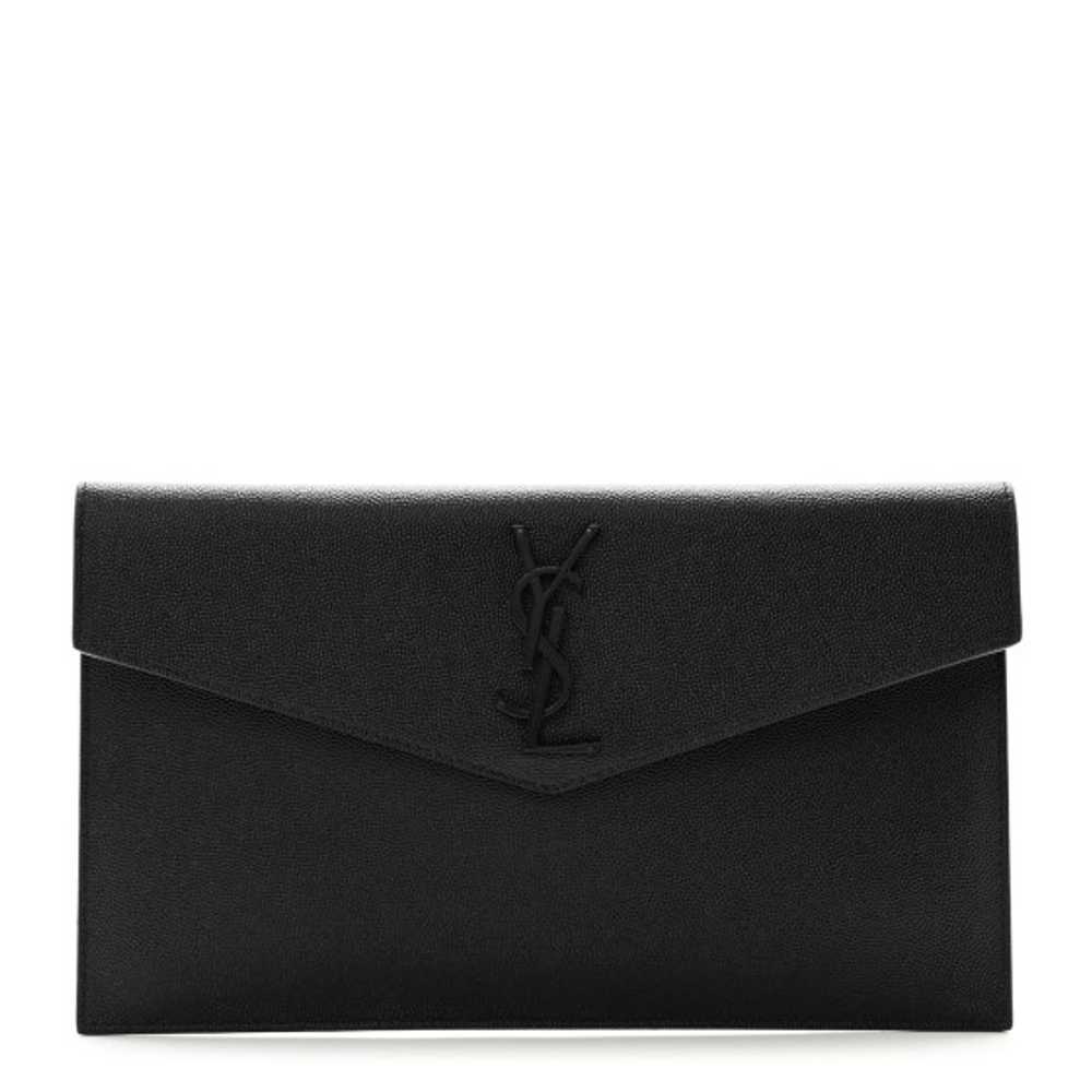 SAINT LAURENT Grain De Poudre Uptown Pouch Black - image 1