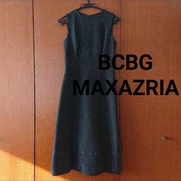 BCBG MAXAZRIA Sleeveless Long Dress Dark Gray - image 1