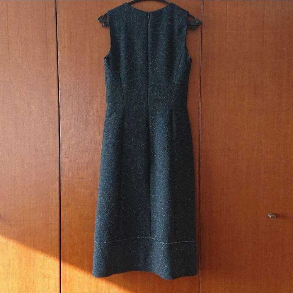 BCBG MAXAZRIA Sleeveless Long Dress Dark Gray - image 3