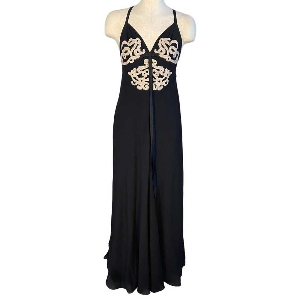 Alice Temperley London Slip Dress Womens 6 Black … - image 1