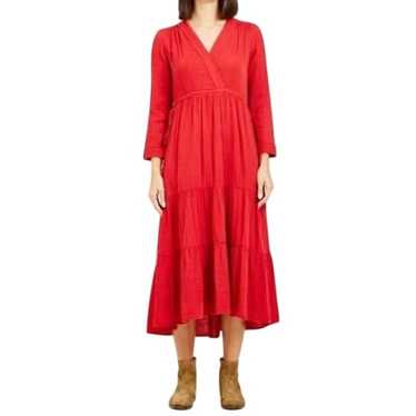 Xirena Everly Redwood Cotton Long Sleeve Midi Dre… - image 1