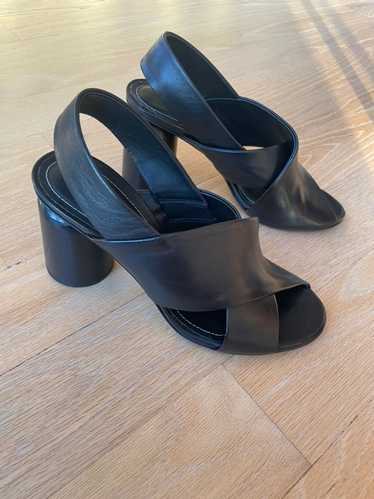 Halmanera NWT Block-heel Leather Slingback Heels…