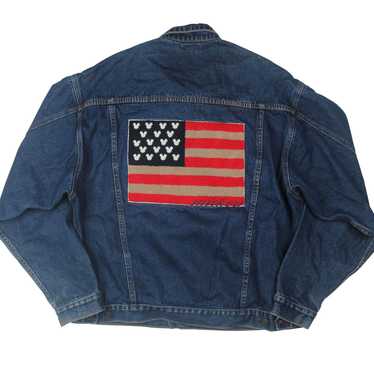 Disney × Vintage Vintage Disney Mickey Flag Denim… - image 1