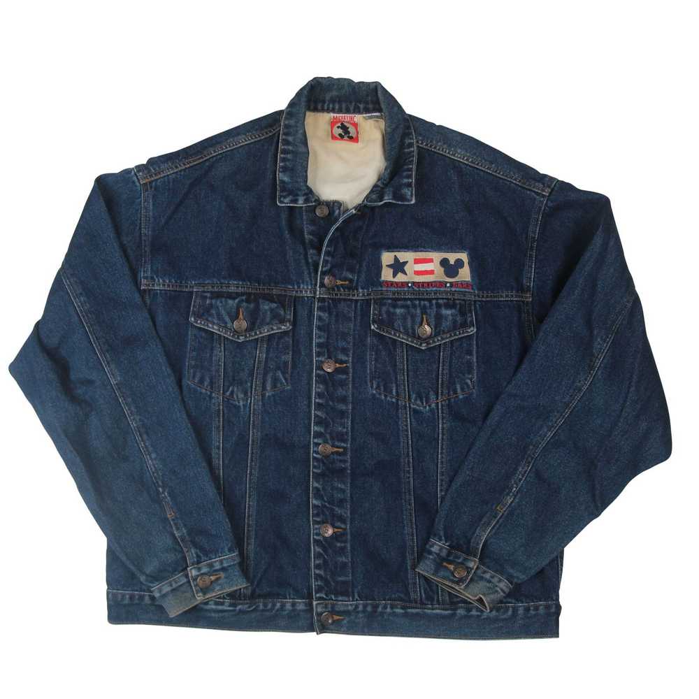 Disney × Vintage Vintage Disney Mickey Flag Denim… - image 2