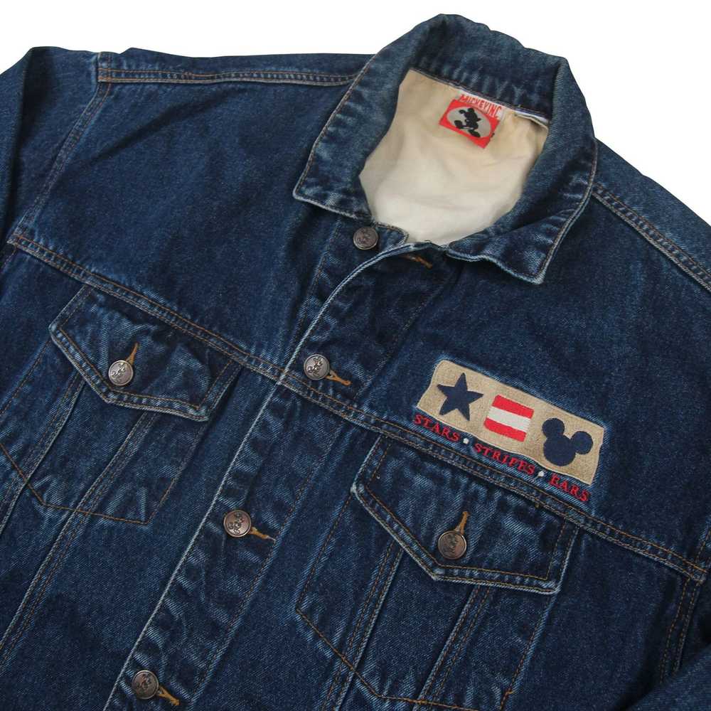 Disney × Vintage Vintage Disney Mickey Flag Denim… - image 3