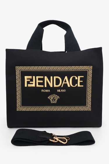 Fendi x Versace Black/Gold Fendace Shopping Tote