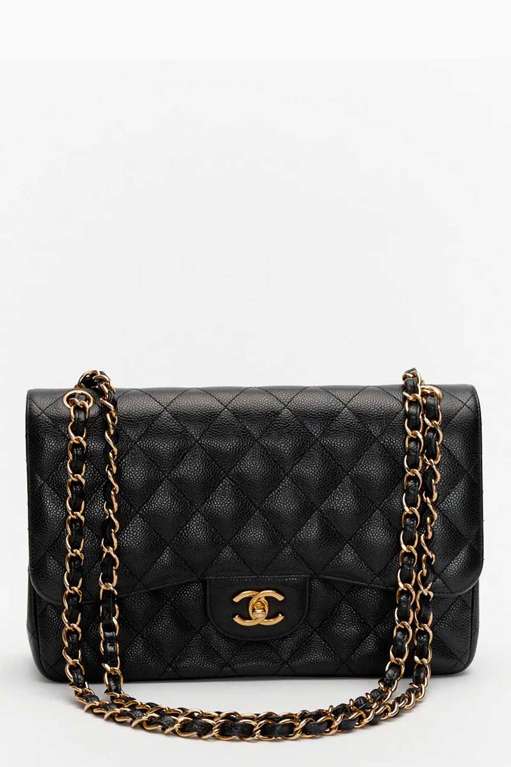 Pre-Loved Chanel™ Black Caviar Leather Jumbo Clas… - image 1