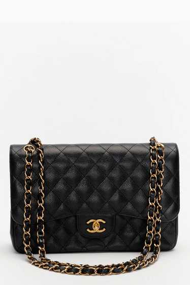 Pre-Loved Chanel™ Black Caviar Leather Jumbo Clas… - image 1