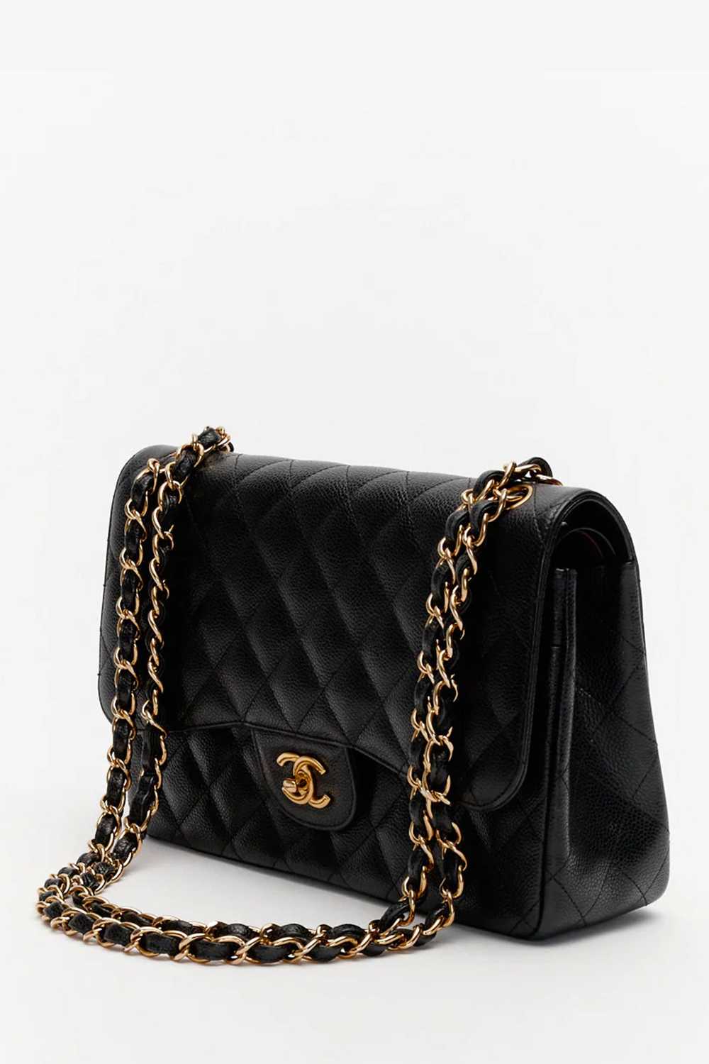 Pre-Loved Chanel™ Black Caviar Leather Jumbo Clas… - image 4