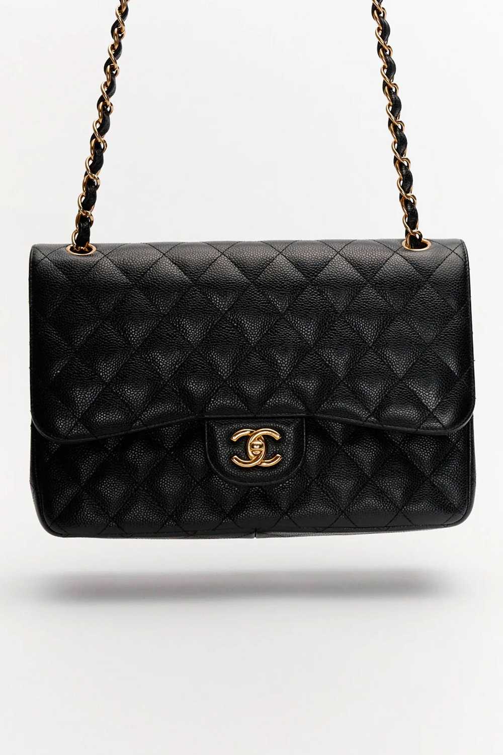 Pre-Loved Chanel™ Black Caviar Leather Jumbo Clas… - image 6