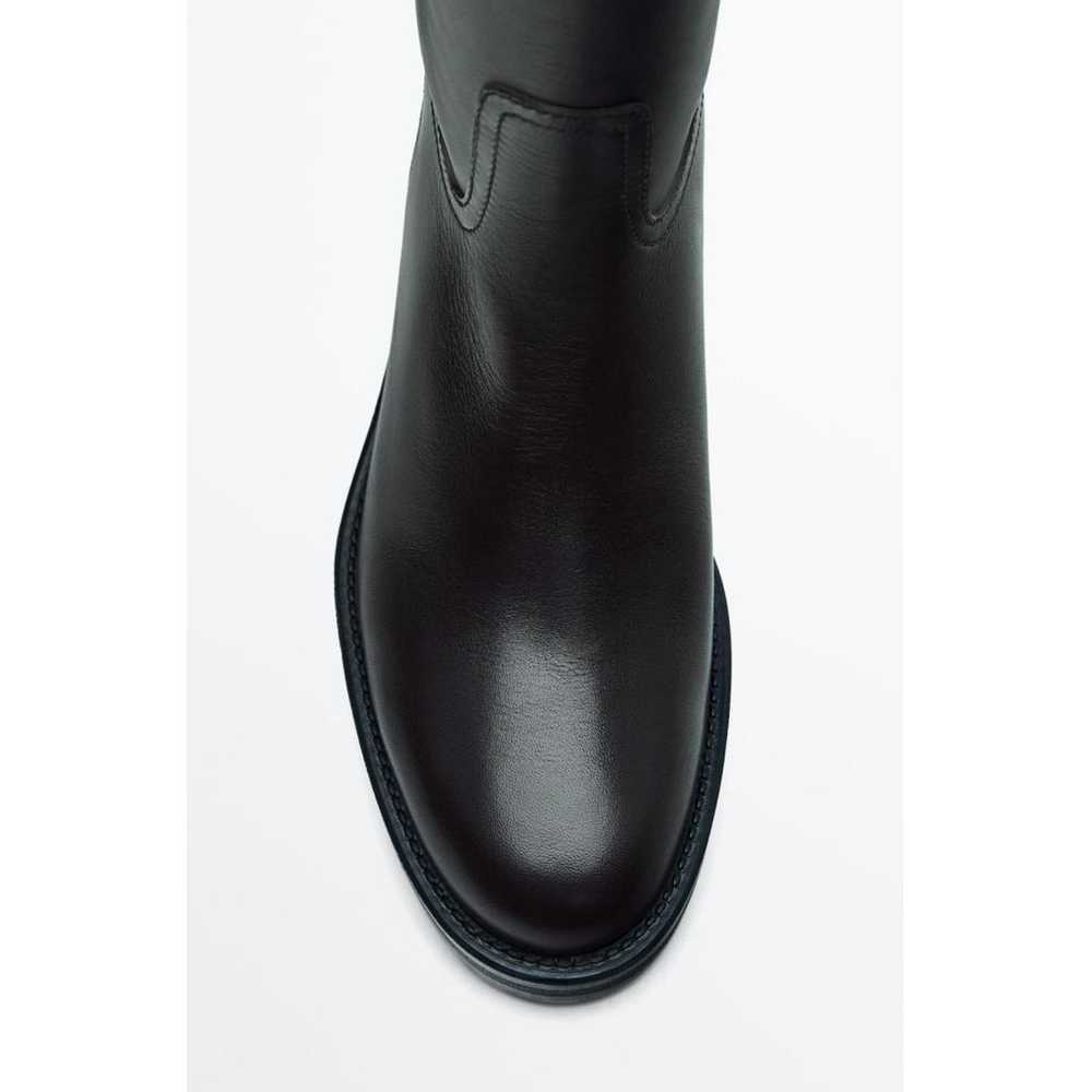 Massimo Dutti Leather riding boots - image 2