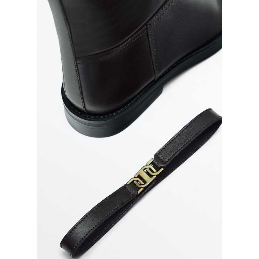 Massimo Dutti Leather riding boots - image 3