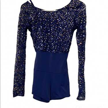 WEISSMAN Dance Costume navy blue romper leotard The Cure 12900 adult SA selling