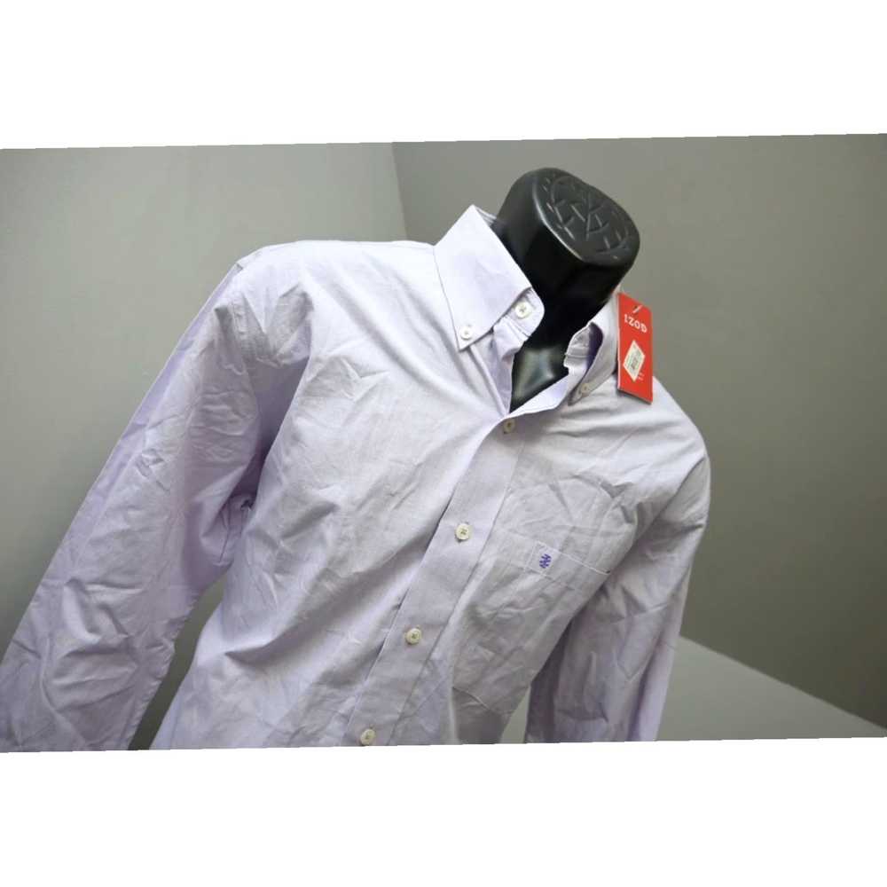 Izod Violet Button Up Dress Shirt for Men in Medi… - image 4