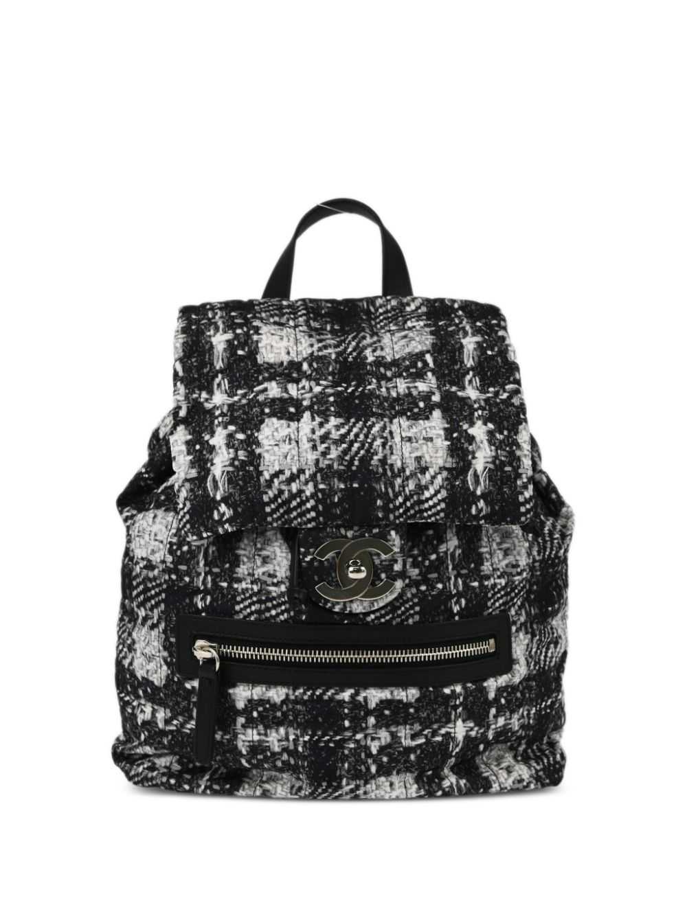 CHANEL Pre-Owned 2014 tweed backpack - Black - image 1