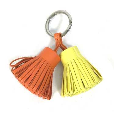 HERMES key ring Anyo Miro Orange x yellow fringe … - image 1