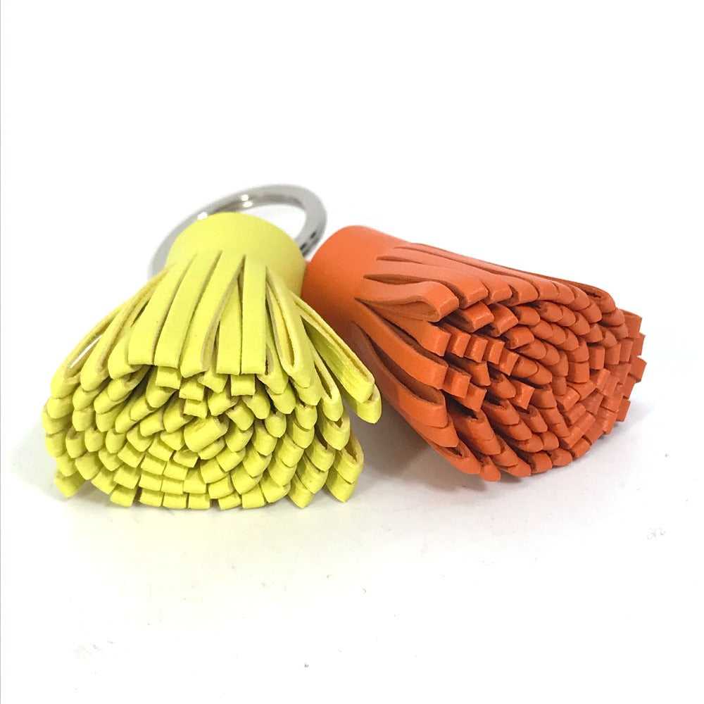 HERMES key ring Anyo Miro Orange x yellow fringe … - image 4