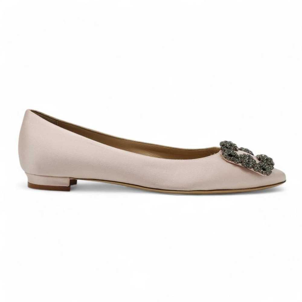 Manolo Blahnik Hangisi silk flats - image 2