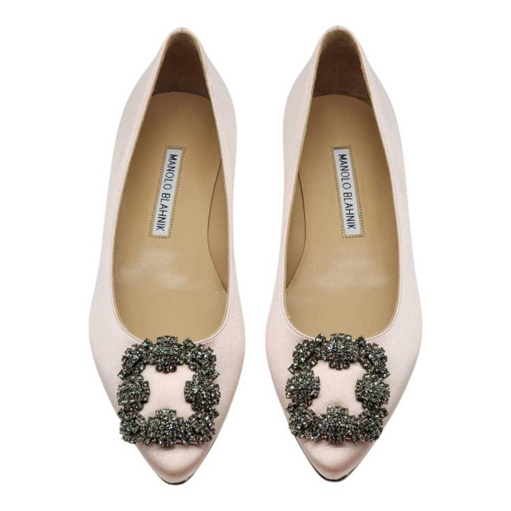 Manolo Blahnik Hangisi silk flats - image 3