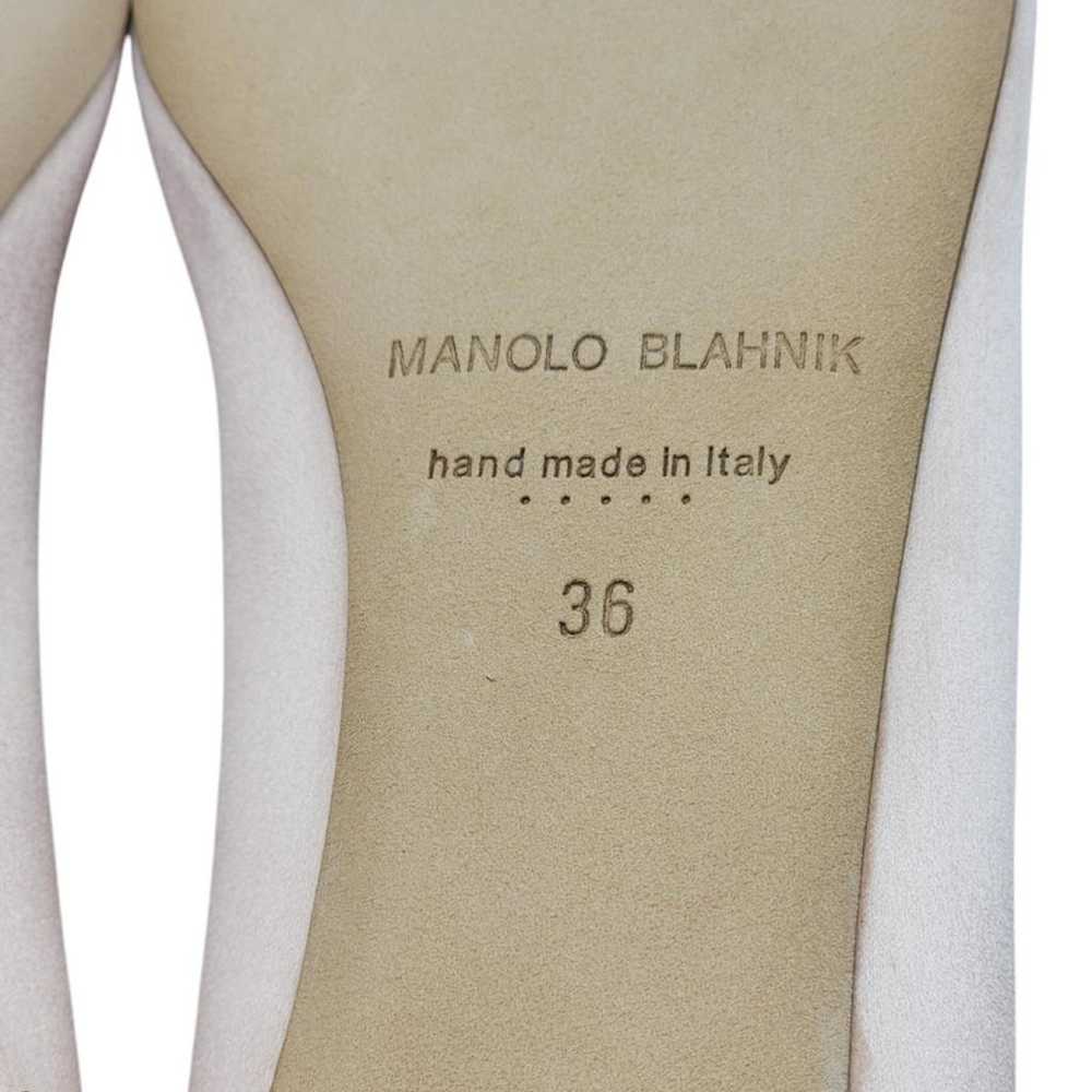 Manolo Blahnik Hangisi silk flats - image 4