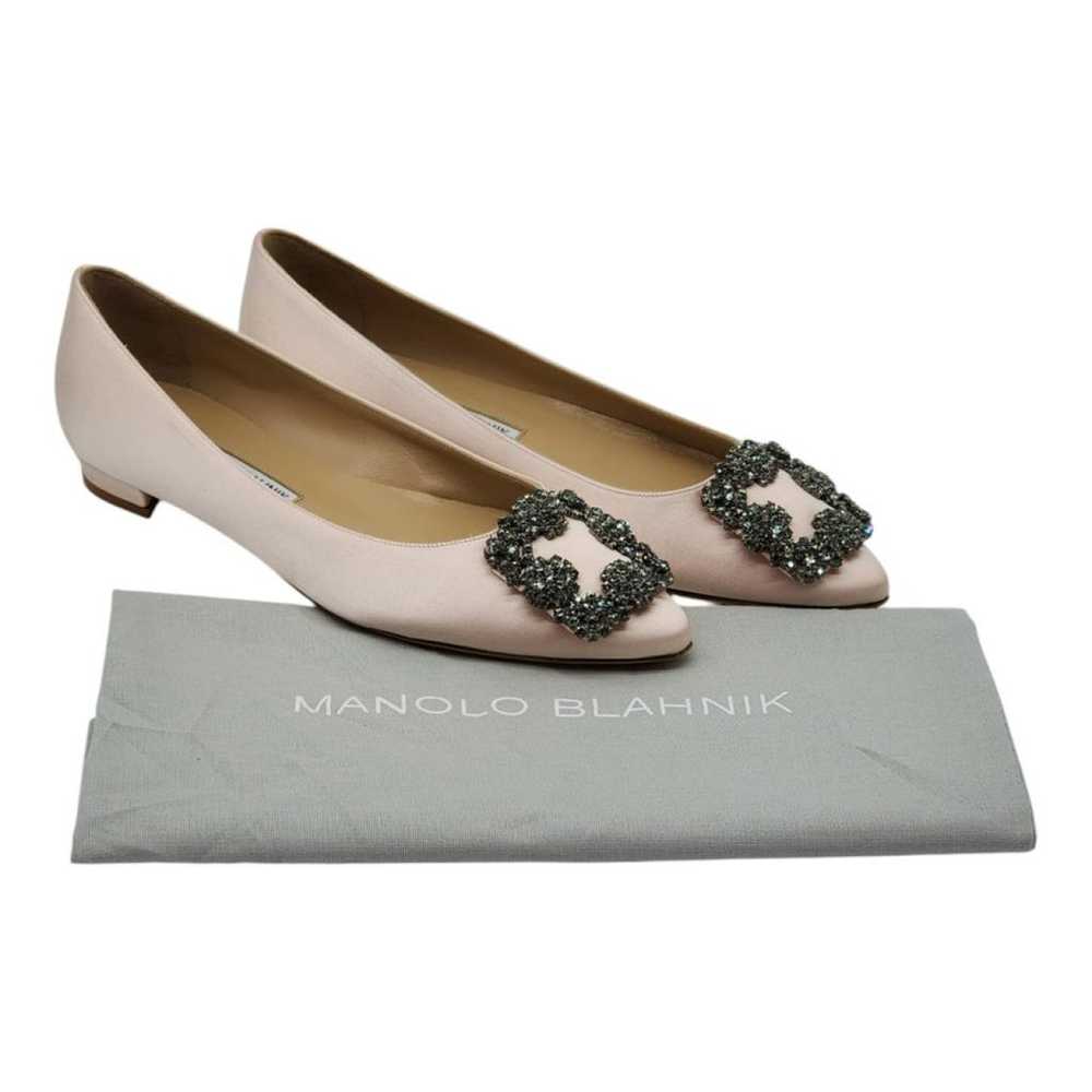 Manolo Blahnik Hangisi silk flats - image 7