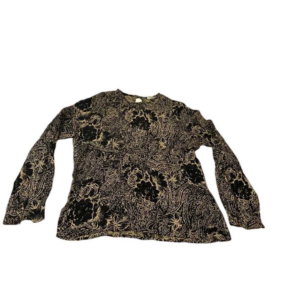 Other Vintage JH Collectibles Black Gold Floral W… - image 1