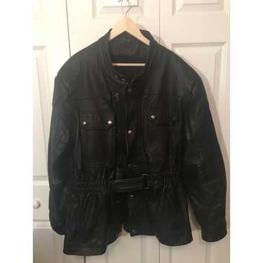 Unkwn Vintage Heavy Black Leather Men’s Sz 54 Mot… - image 1