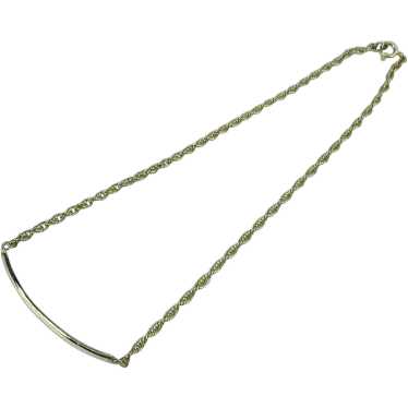 Minimalist Bar Necklace rope link chain choker 14… - image 1