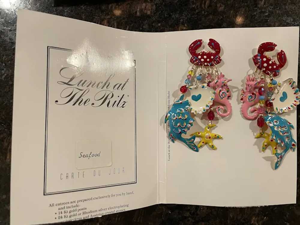 ELEGANT Two Pair Of Lunch at the Ritz Earrings "G… - image 3