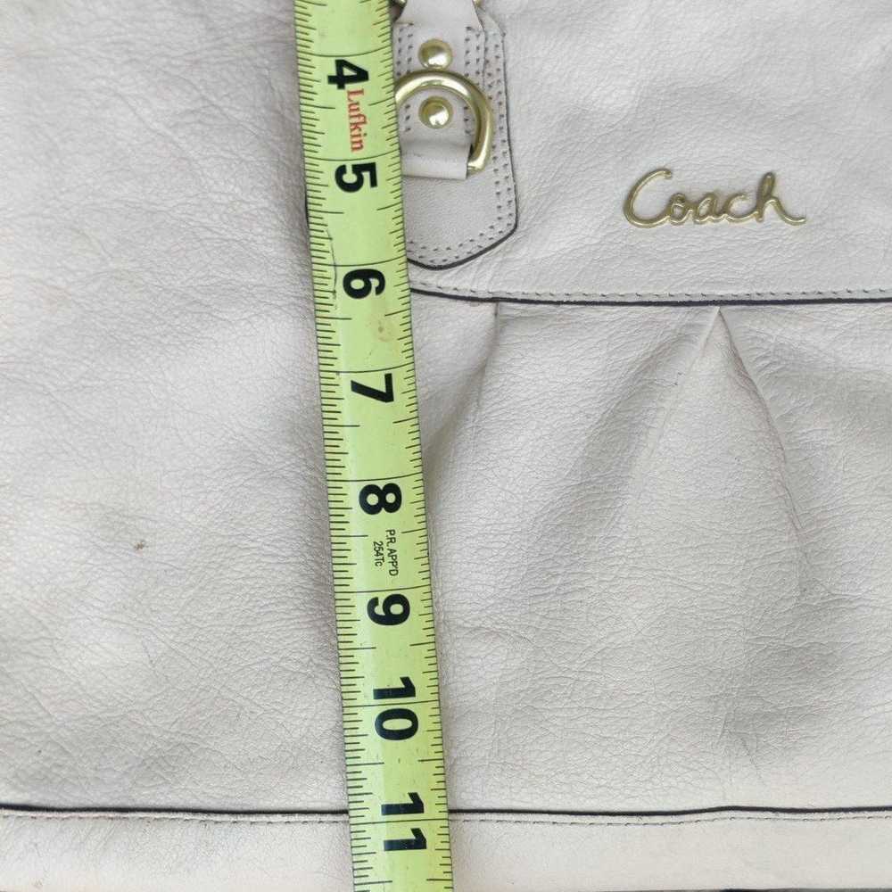 Coach Ashley large bone leather satchel shoulder … - image 9