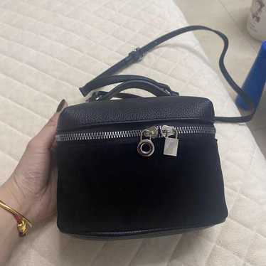 Black Suede Shoulder Bag Small - image 1