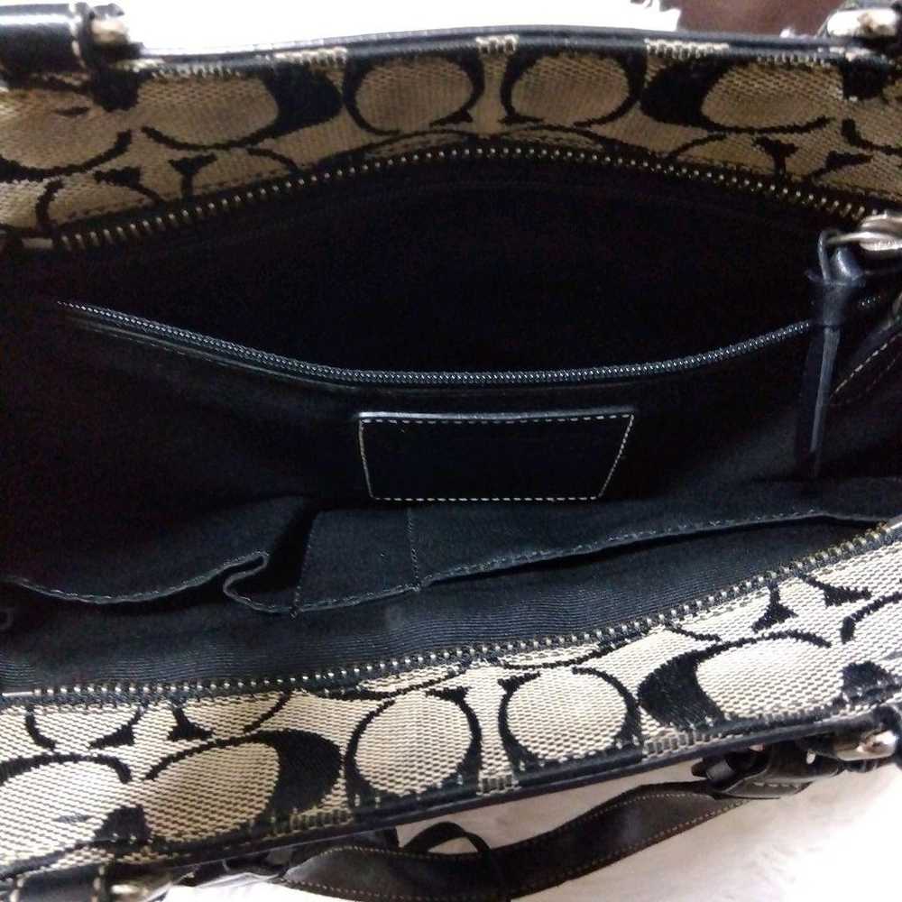 Bag included COACH Coach Handbag Canvas with Tass… - image 8