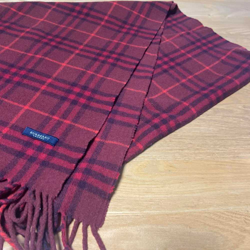 Burberry London Scarf Checked Pattern Rare 168x64… - image 3