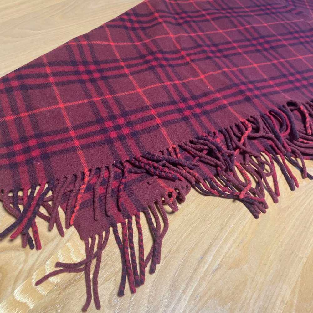 Burberry London Scarf Checked Pattern Rare 168x64… - image 4