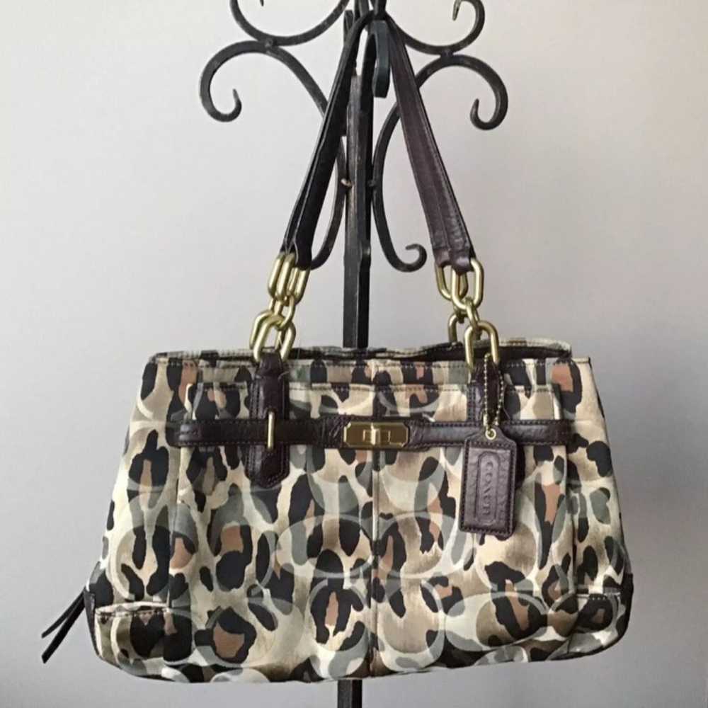 COACH OCELOT CHELSEA,  LEOPARD PRINT CARRYALL SHO… - image 2