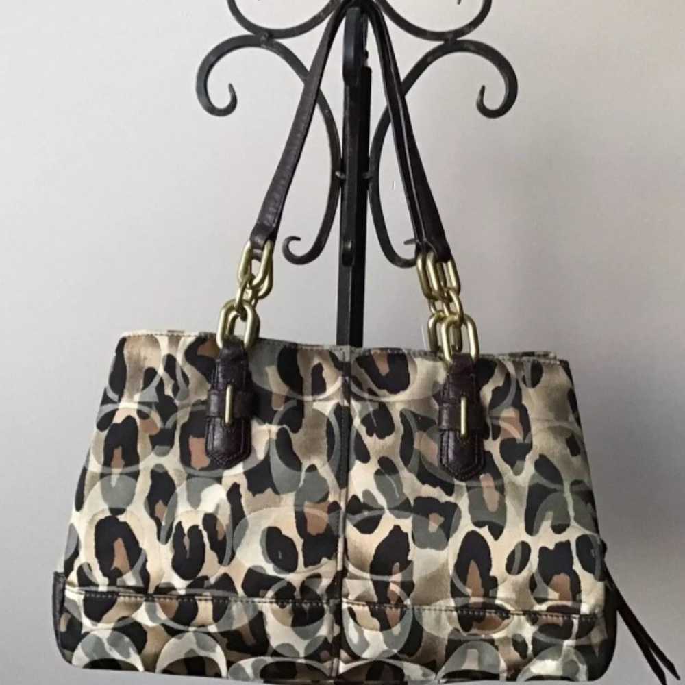 COACH OCELOT CHELSEA,  LEOPARD PRINT CARRYALL SHO… - image 3