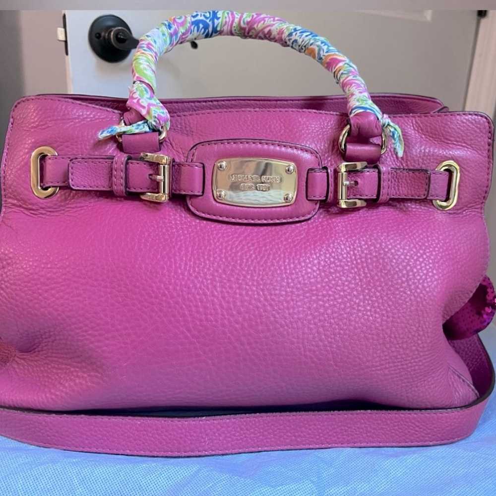 Michael Kors Pink Handbag Crossbody Chain Shoulde… - image 1