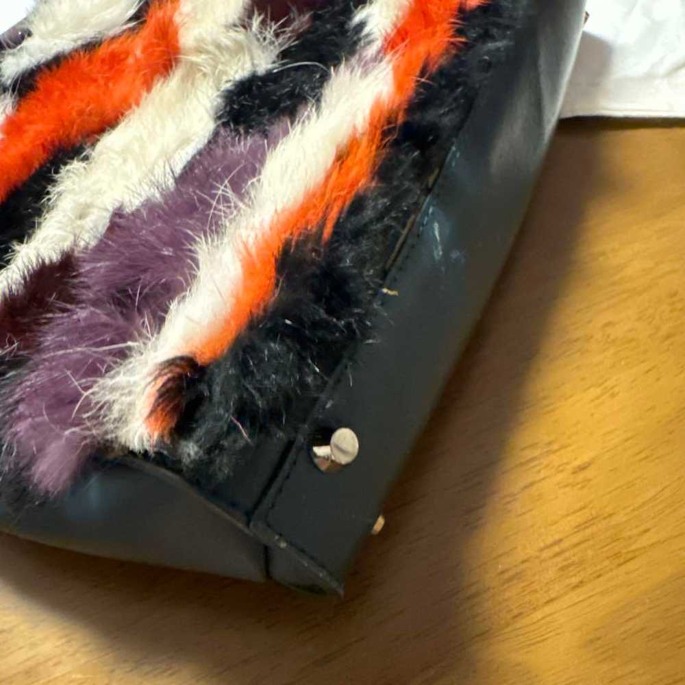 MAX&CO clutch bag with faux fur in black, orange,… - image 6