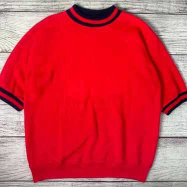 Vintage 1970s Springfoot Red Short Sleeve Sweatsh… - image 1