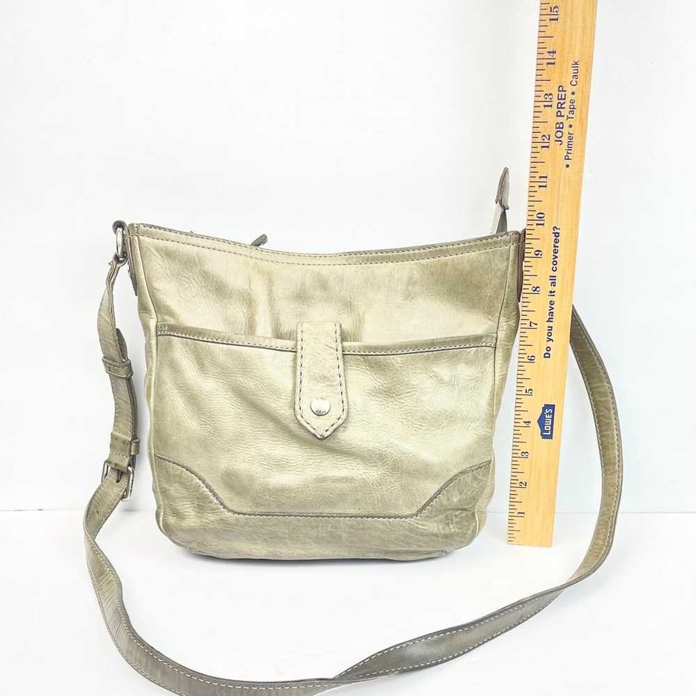 Frye Melissa button leather Crossbody Bag antique… - image 11