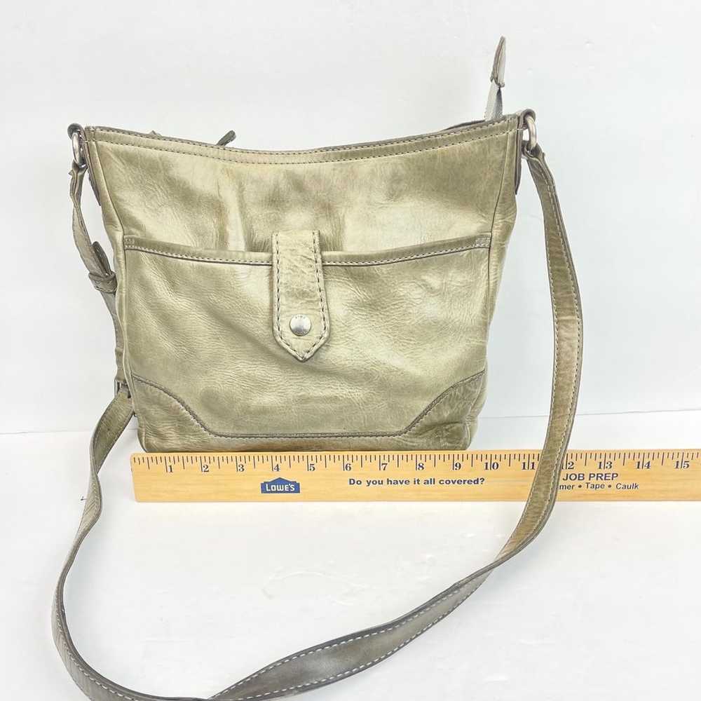 Frye Melissa button leather Crossbody Bag antique… - image 5