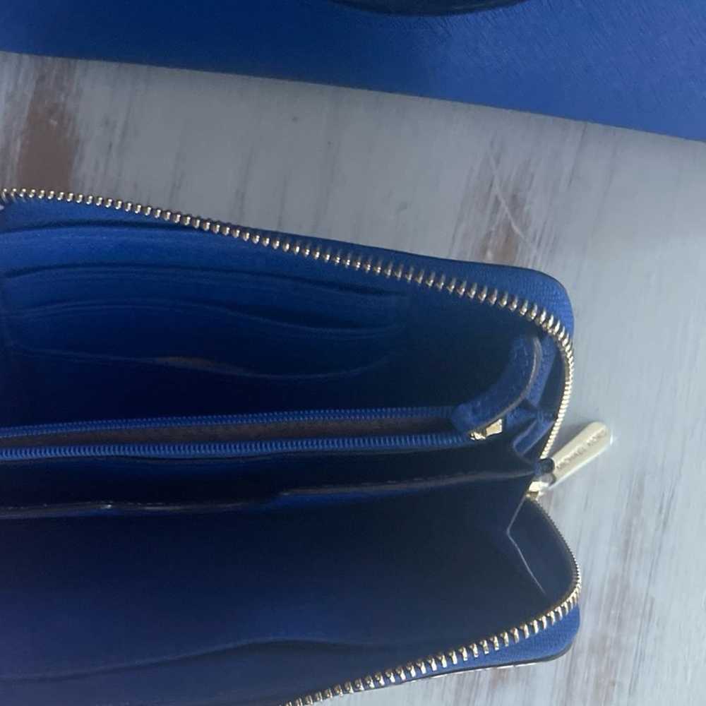 Michael Kors Royal Blue Purse and Wallet - image 3