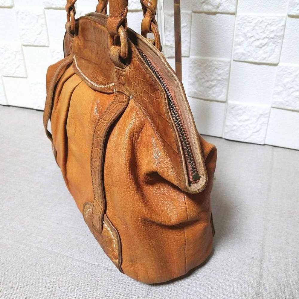 【Beautiful Condition】genten Handbag Leather Tote … - image 3