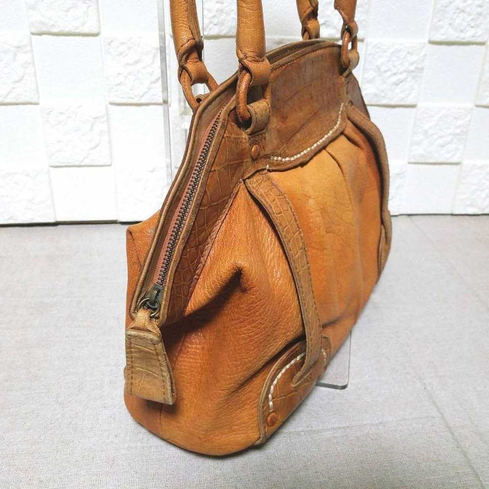 【Beautiful Condition】genten Handbag Leather Tote … - image 4