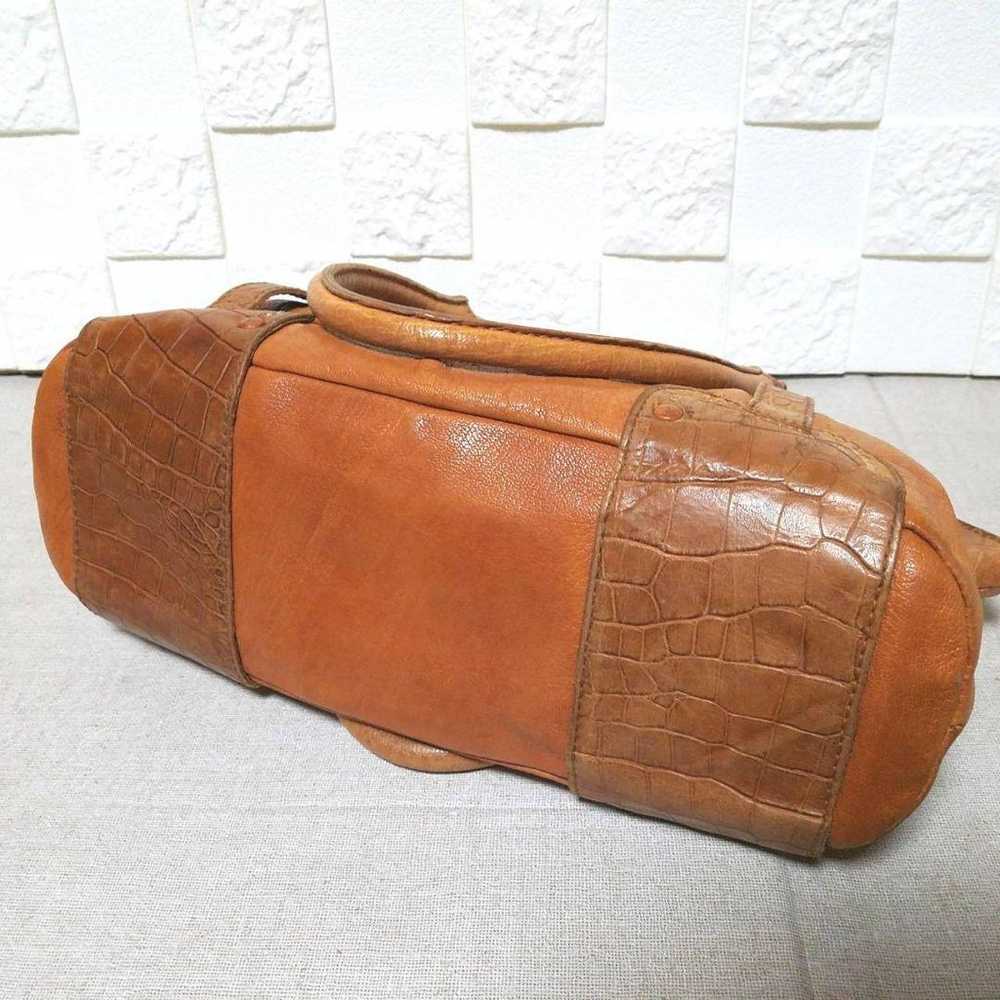 【Beautiful Condition】genten Handbag Leather Tote … - image 7