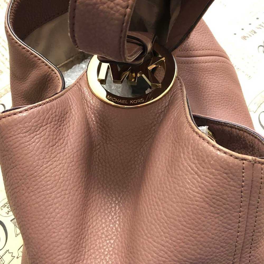 Michael Kors Tote Handbag MK Leather Pink FM728 - image 8